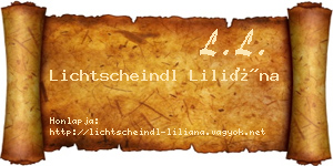 Lichtscheindl Liliána névjegykártya